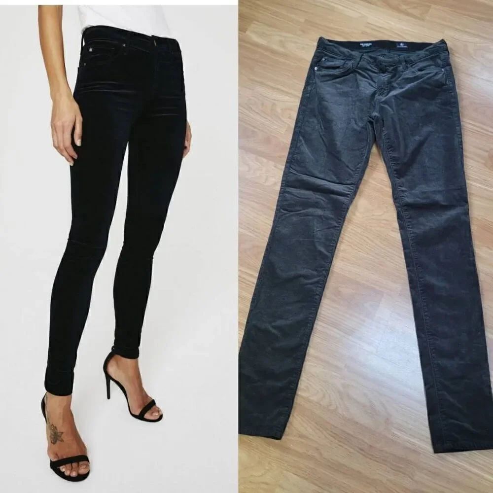 AG Farrah Skinny Velvet Pants 28R